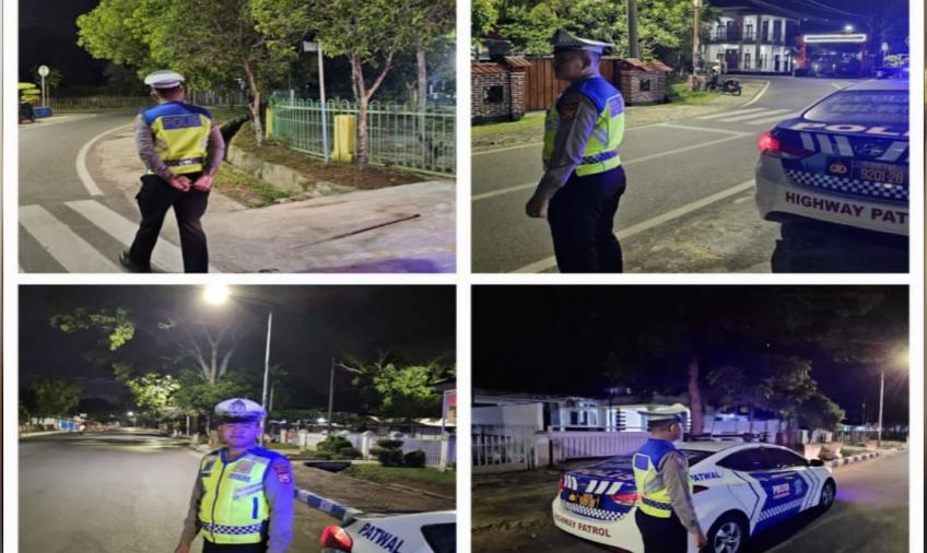 Pantau dan Antisipasi Aksi Balap Liar, Sat Lantas Polresta Bengkulu Patroli Blue Light  