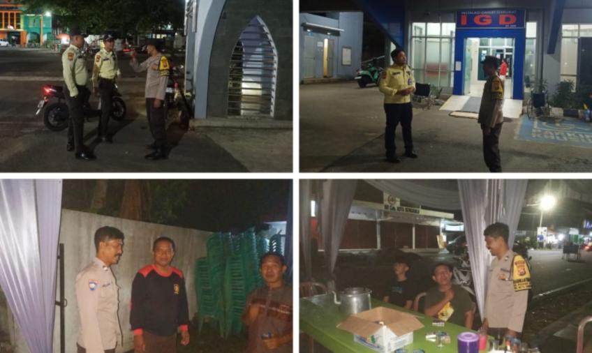 Cipta Kondisi Harkamtibmas yang Kondusif, Polsek Ratu Smaban Patroli Keliling Malam Hari 
