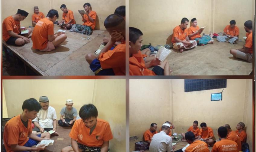 Pembinaan Rohani dan Mental Para Tahanan, Polresta Bengkulu Gelar Tadarusan dan Yasinan 