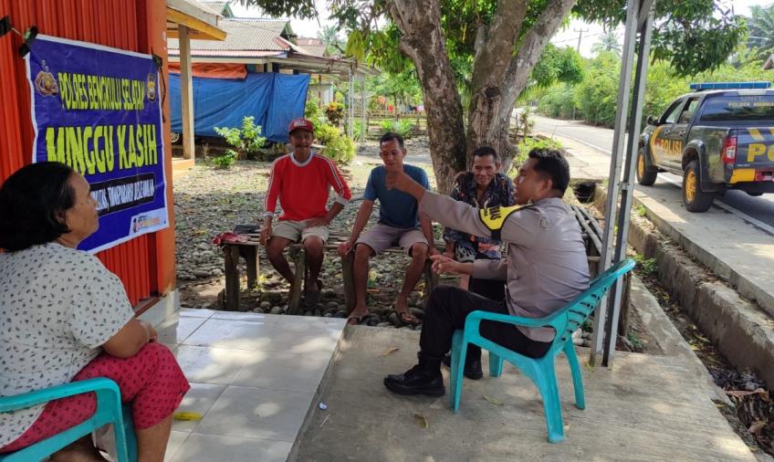 Minggu Kasih, Kapolsek Manna Dengarkan Aspirasi Warga Desa Ketapang  