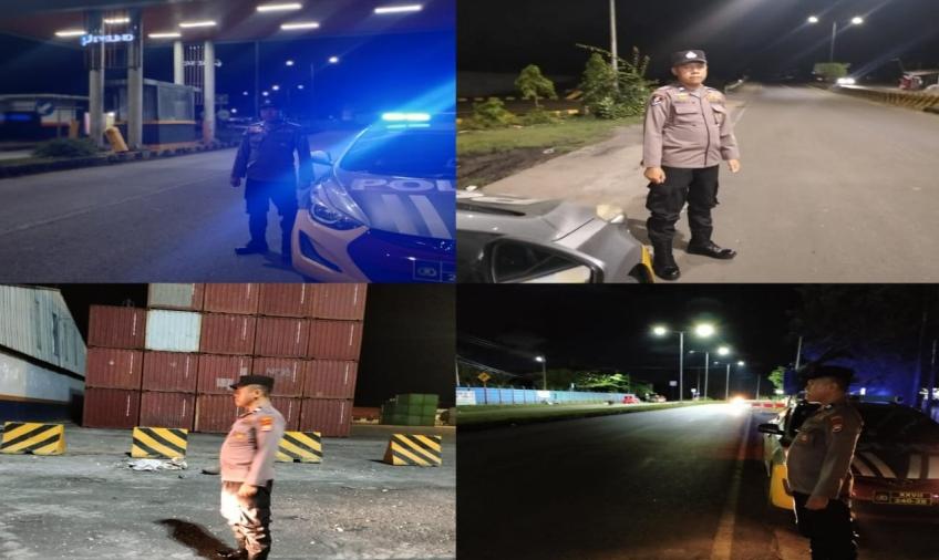 Ajak Masyarakat Ciptakan Kamtibmas Kondusif, Polsek KSKP Pulau Baai Patroli Dini Hari 