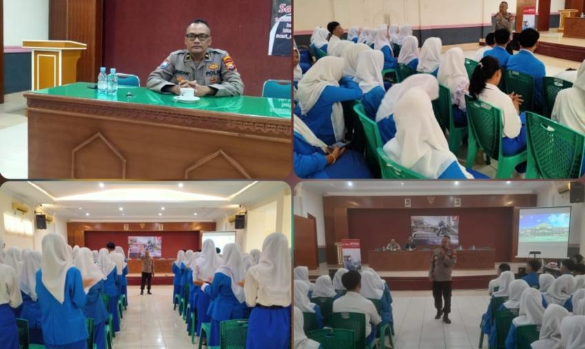Sat Binmas Polresta Bengkulu Berikan Pembinaan Ketertiban Sosial di SMKS 16 Farmasi Kota Bengkulu