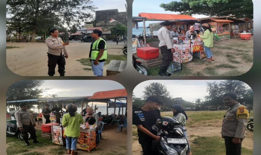 Patroli Mobiling, Personel Polsek Teluk Segara Ingatkan Warga Terhadap Pencurian Motor 