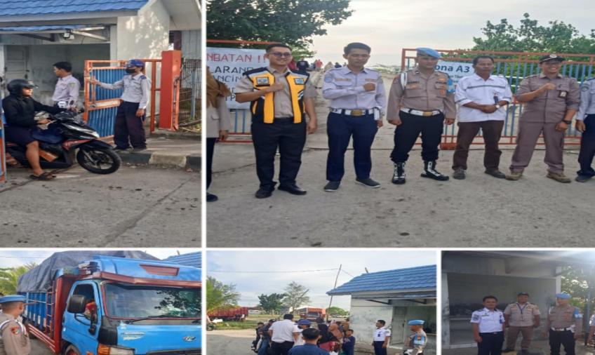 Sambangi Pelabuhan Fery ASDP Pulau Baai, Polisi Lakukan Patroli dan Monitoring Keberangkatan dan Kedatangan Kapal 