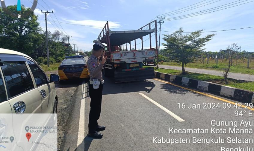 Satgas Kamseltibcar Lantas Polres BS, Patroli Ke Penyelengara Pemilu Jelang Pemilu 2024