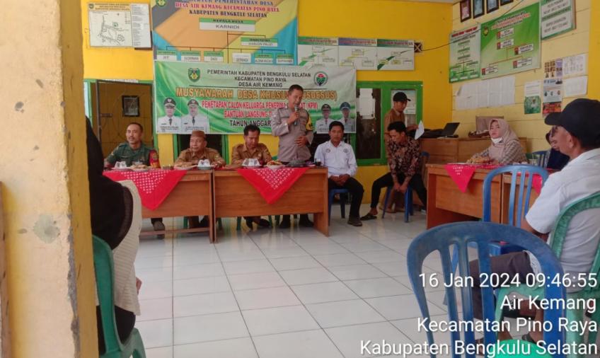 Musyawarah Desa Khusus Desa Air Kemang Tetapka Calon Penerima Bantuan Langsung Tunai 