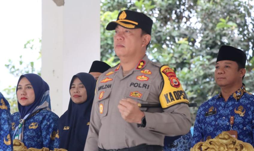 Perkuat Sinergi, Kapolres Lebong Ikuti Upacara Bulanan Gabungan 