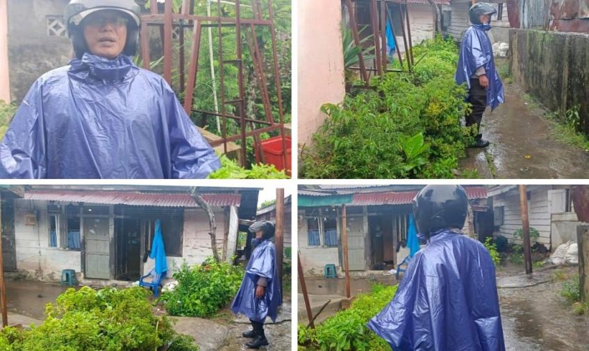 Antisipasi Banjir, Polsek Ratu Samban Bengkulu Pantau Debit Air Sungai Pasca Hujan Lebat