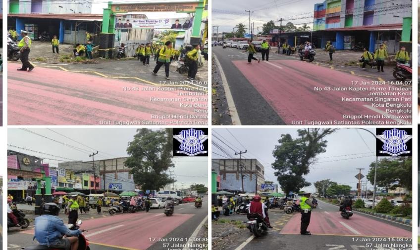 Berikan Kelancaran Lalu Lintas Pada Saat Jam Kepulangan Anak Sekolah, Sat Lantas Gatur Lalin