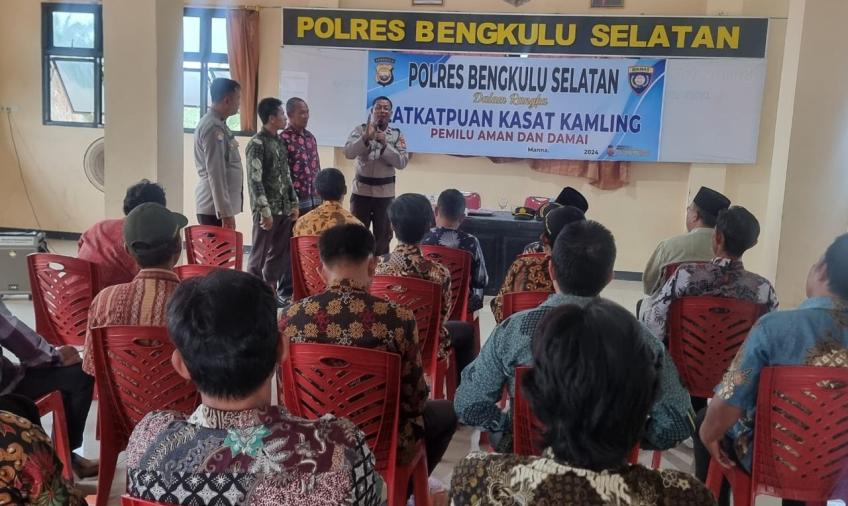 Jelang Pemilu 2024, Polres BS Adakan Pelatihan Peningkat Kemampuan Para Kasatkamling  