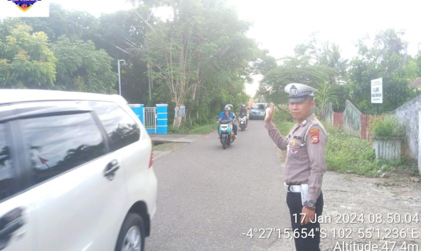 Satgas Kamseltibcar Lantas Polres BS, Patroli Ke Penyelengara Pemilu Jelang Pemilu 2024