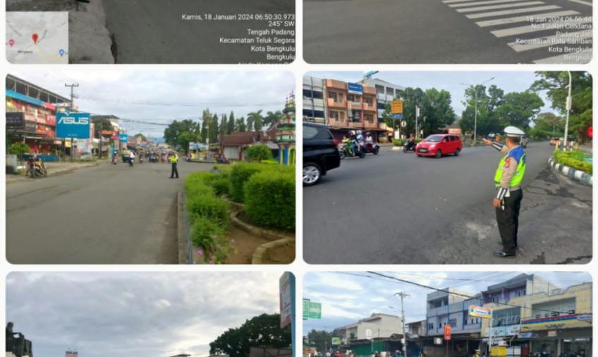 Polresta Bengkulu Atur Lalin Setiap pagi, Ciptakan Keamanan dan Kelancaran Lalin