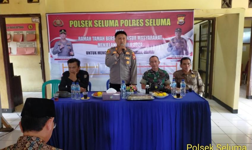 Ciptakan Pemilu Damai, Polsek Seluma Dialog Kamtibmas Bersama Unsur Masyarakat 