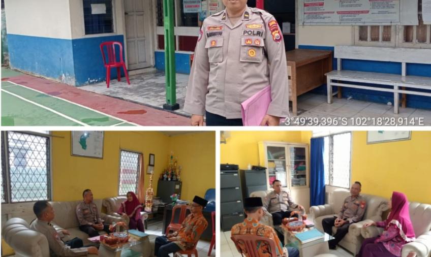 Sambangi Lurah dan Staf Kelurahan Sidomulyo, Sat Binmas Sampaikan Imbauan Kamtibmas Jelang Pemilu 
