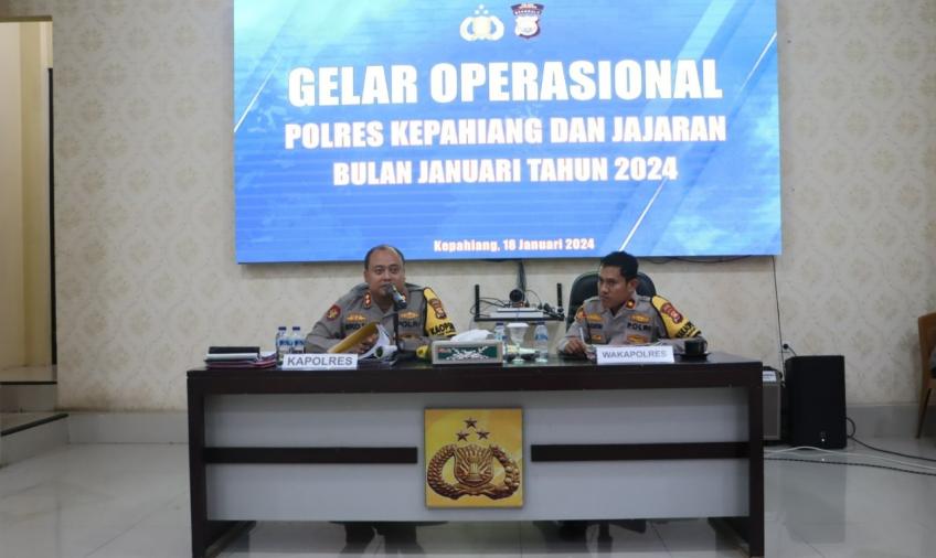 Kapolres Kepahiang Pimpin Gelar Operasi Bulanan Polres Kepahiang