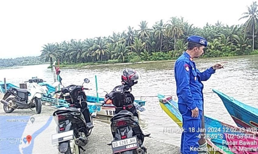 Wujudkan Kamtibmas Kondusif Jelang Pemilu 2024, Polairud Polres BS Patroli Ke Perairan Pasar Bawah 