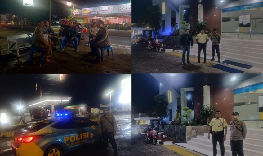 Patroli Antisipasi Gangguan Kamtibmas, Polsek Ratu Agung Sambangi Pemukiman Penduduk dan Objek Vital 