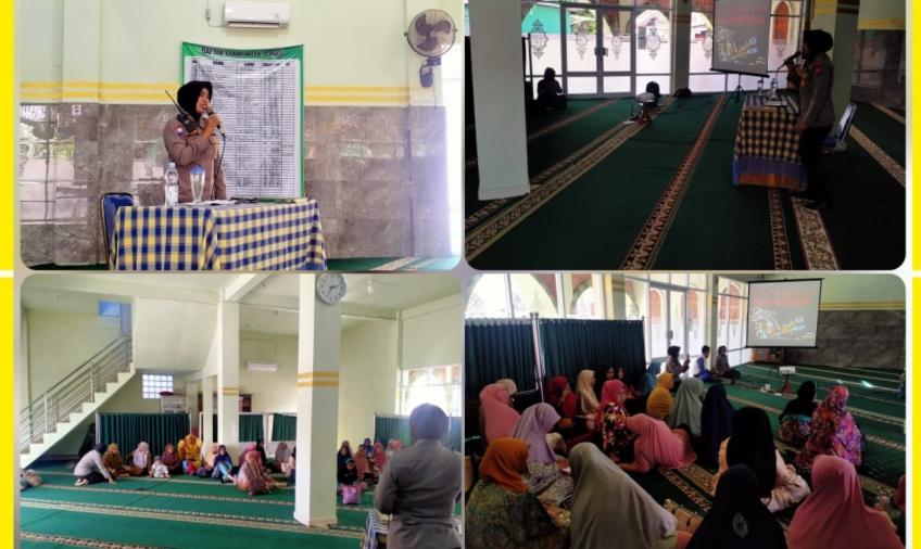 Sat Binmas Polresta Bengkulu, Gelar Pembinaan dan Penyuluhan Polmas Bersama Majelis Taklim Masjid Miftahul Jannah 