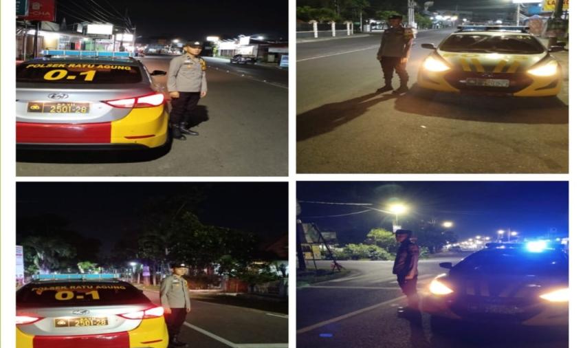 Antisipasi Gangguan Kamtibmas Tindak Pidana 3C Polsek Ratu Agung Patroli Keliling 