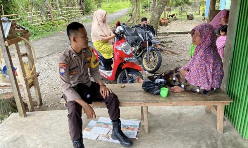 KRYD Patroli Siang Polsek Semidang Alas Sampaikan Imbauan 