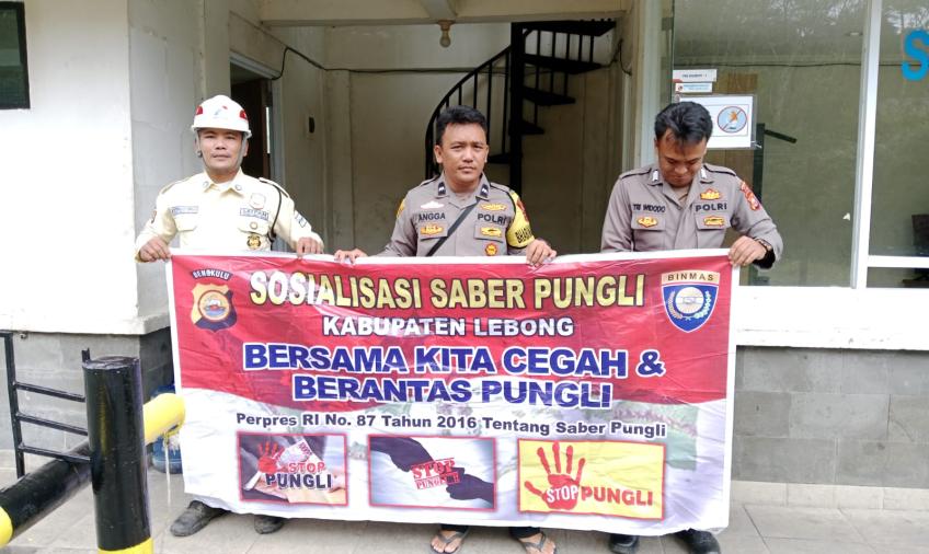 Cegah Pungli, Polsek Lebong Selatan Sosialisasi Saber Pungli di Pos II Security PGE
