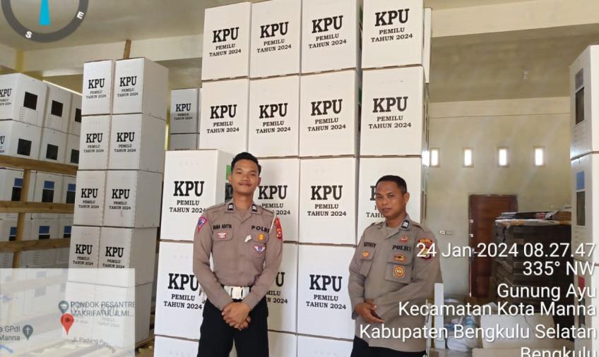 Wujudkan Kamseltibcar Lantas Lancar, Satgas Polres BS Patroli ke Kantor Penyelenggara Pemilu 2024
