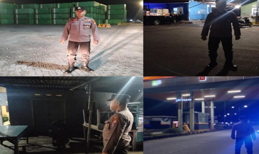 Patroli di Sekitaran Pelabuhan, Polsek KSKP Pulau Baai Ciptakan Kmatibmas Aman dan Kondusif