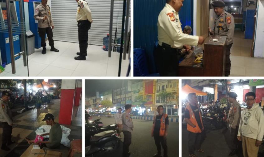Sambangi Security Perbankan, Personel Sampaikan Imbauan Kamtibmas 