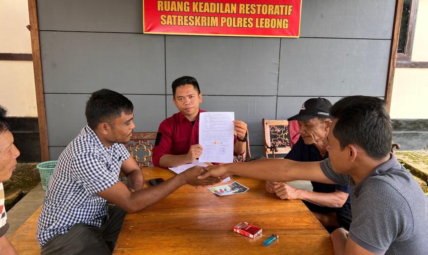 Satreskrim Polres Lebong Gelar Restorative Justice Kasus Penganiayaan