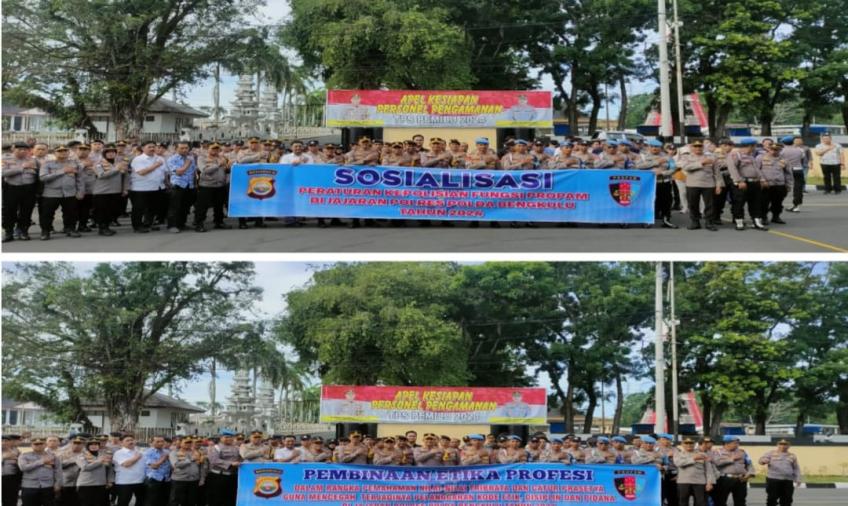 Polresta Bengkulu Gelar Kegiatan Sosialisasi Peraturan Kepolisian dan Pembinaan Etika Profesi Polri 