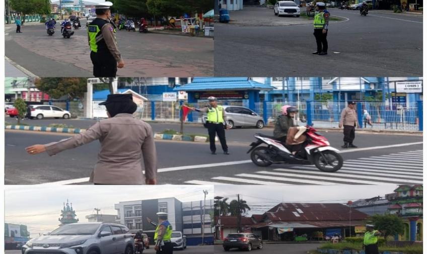 Antisipasi Arus Lalin Agar Tetap Lancar, Personel Sat Lantas Gelar Commander Wish 