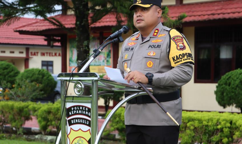 Kapolres Kepahiang Pimpin Apel Kesiapan Pengamanan Pemilu Tahap Pungut Suarakapolres Kepahiang Pimpin Apel Kesiapan Pengamanan Pemilu Tahap Pungut Suara
