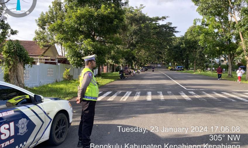 Jaga Kelancaran Lalu Lintas Jelang Pemilu 2024, Satgas Kamseltibcar Lantas OMB Kepahiang Laksanakan Patroli Dialogis 
