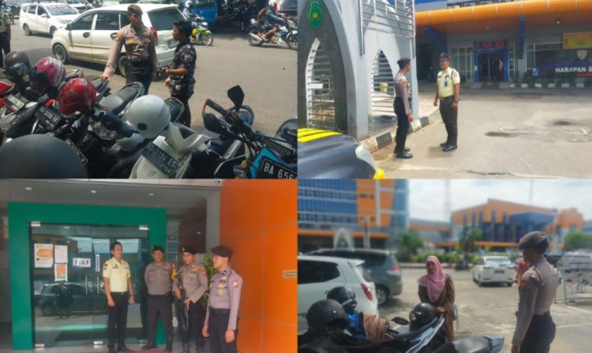 Patroli Sat Samapta Polresta Bengkulu Sambangi Security RSHD Sampaikan Imbauan Kamtibmas