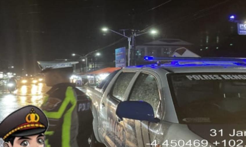Sat Lantas Polres BS  Patroli Blue Light, Cegah Aksi Balap Liar 
