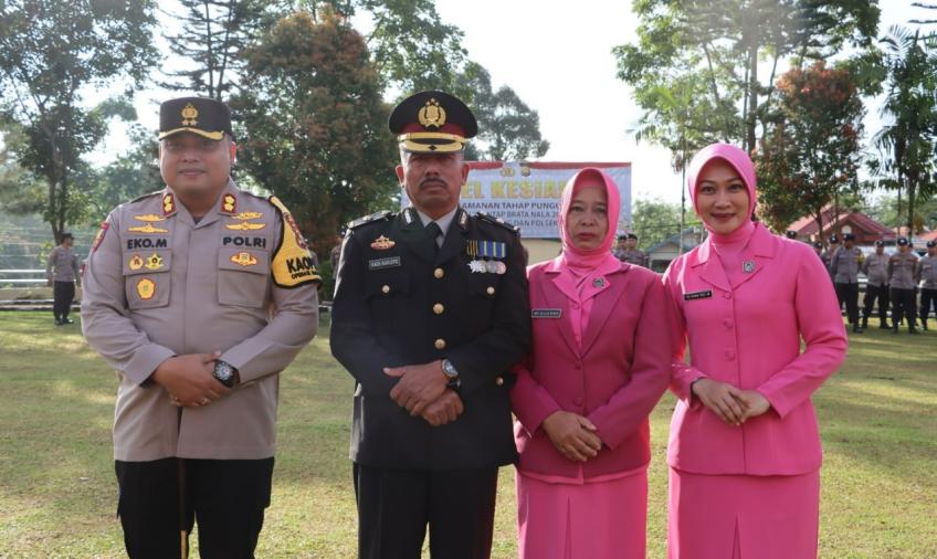 Kapolres Kepahiang Pimpin Upacara Purna Bakti Kompol Kadi Karjito