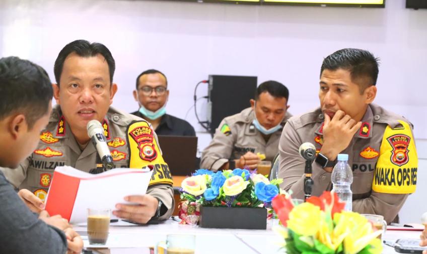 Kapolres Lebong Ikuti Zoom Meeting Kesiapan Pengamanan Dalam Rangka Pemungutan dan Penghitungan Suara Pemilu 2024