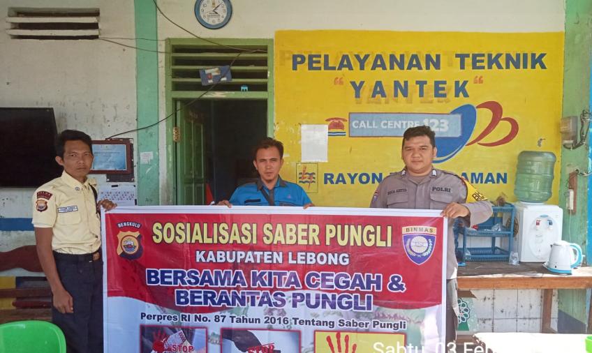 Cegah Pungli di PLN, Personel Polsek Lebong Utara Sosialisasi Saber Pungli 