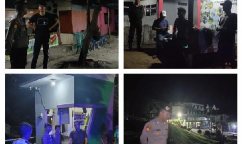 Patroli Mobiling, Sat Samapta Polresta Bengkulu  Sambangi Petugas Ronda Malam Sampaikan Imbauan Kamtibmas 
