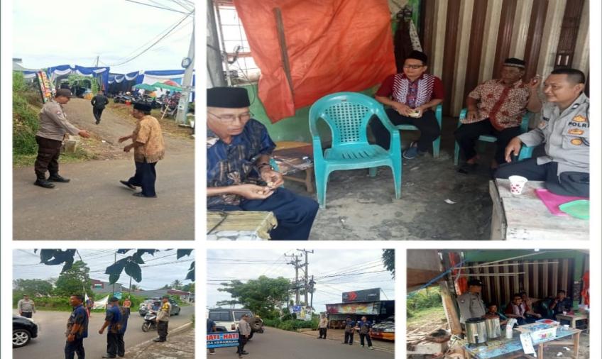 Bhabinkamtibmas Polsek Selebar Monitoring dan Atur Lalin di Pesta Pernikahan Warga