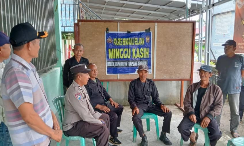 Minggu Kasih, Kapolsek Seginim Dengarkan Aspirasi warga  Babatan Ulu Kecamatan Seginim   