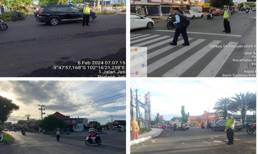 Commander Wish, Personel Sat Lantas Patroli di Titik Persimpangan 