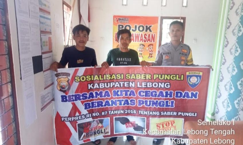 Cegah Pungli, Polsek Lebong Tengah Sosialisasi Saber Pungli di Desa Semelako I