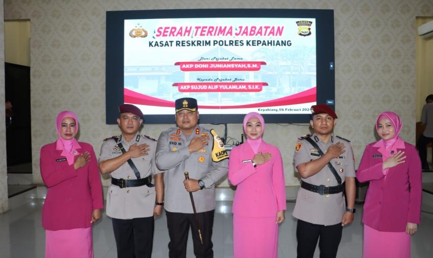 Kapolres Kepahiang Pimpin Serah Terima Jabatan Kasat Reskrim Polres Kepahiang