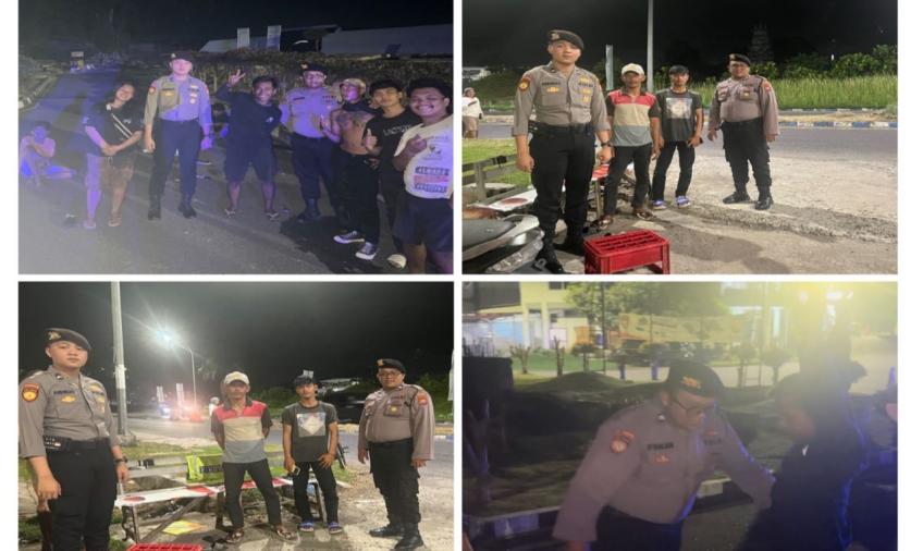 Sambangi Petugas Parkir RBC, Sat Samapta Sampaikan Imbauan Kamtibmas 