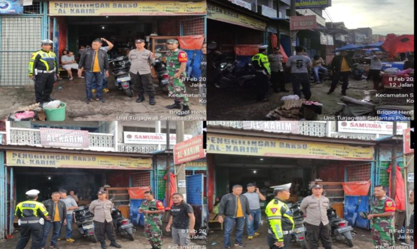 Quick Respon, Polsek Gading Cempaka Datangi TKP Kebakaran Akibat Konselting Listrik di Toko Penggilingan Bakso