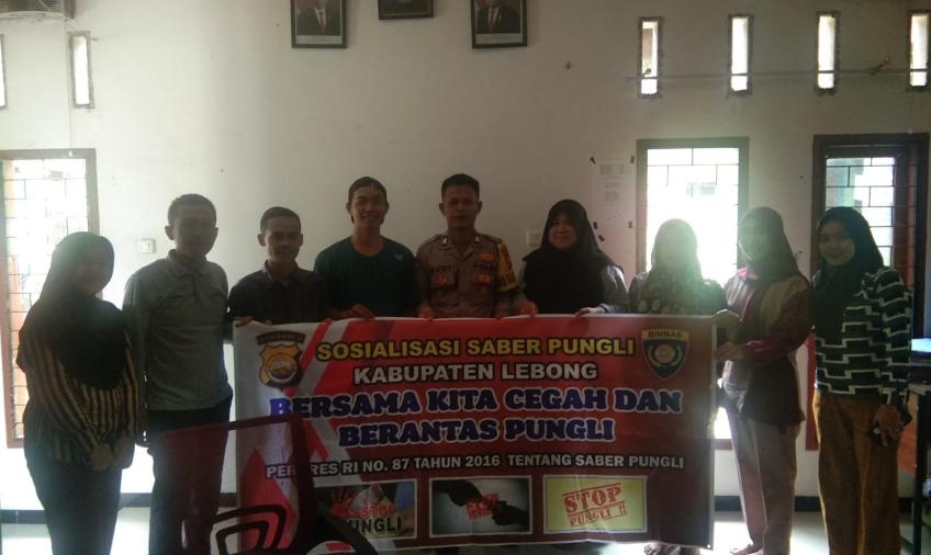 Cegah Pungli, Polsek Lebong Tengah Sosialisasi Saber Pungli di Sekretariat Panwascam