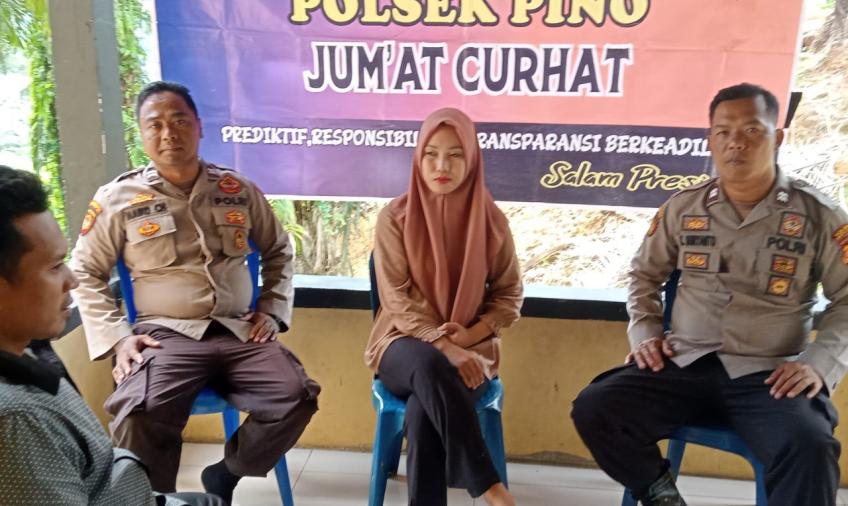 Perkuat Sinergitas Polisi dengan Masyarakat, Polsek Pino Gelar Jumat Curhat di Desa Beringin Datar