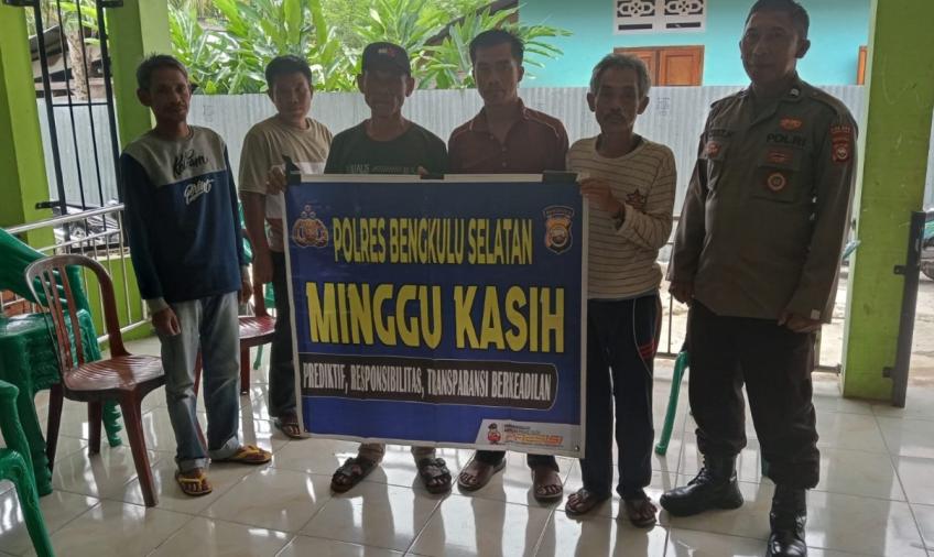 Minggu Kasih, Kapolsek Seginim Dengarkan Aspirasi Warga Sukarami Kecamatan Air Nipis  
