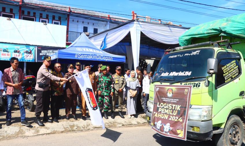 Kapolres Lebong Hadiri Kegiatan Pendistribusian Logistik Pemilu 2024